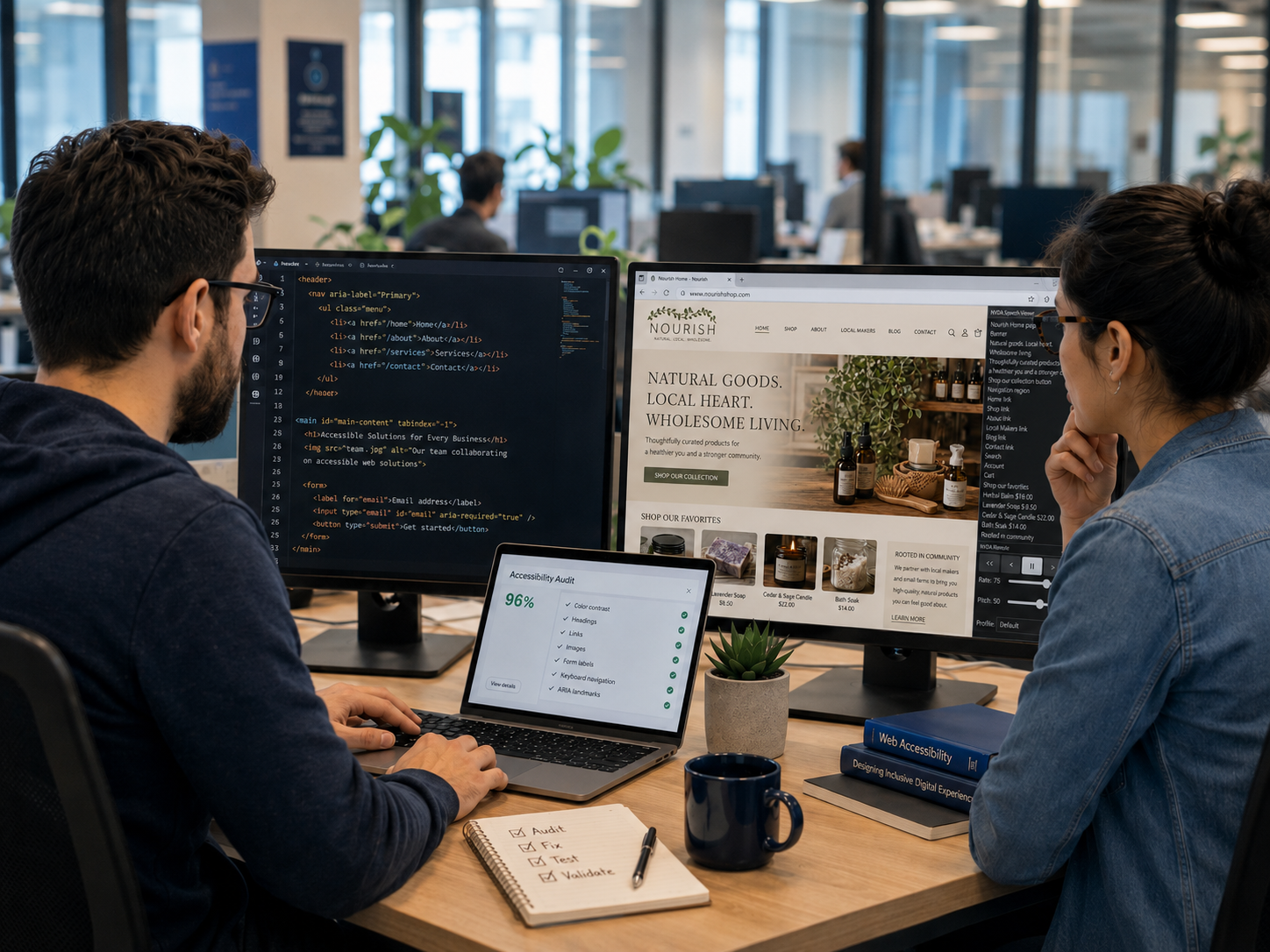 WordPress agency team collaborating on website accessibility remediation